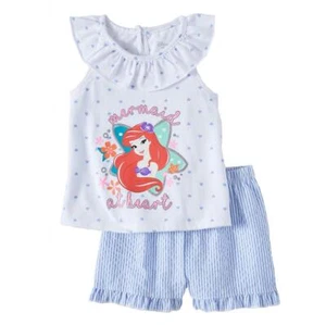Baby Girls Ariel Mermaid at Heart Tank Top & Shorts Set Size 18 Months NWT - Picture 1 of 1