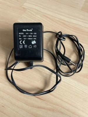 Original Netzteil On-Tech AC Adapter V41-12A-500 Output 12V-500mA - Bild 1 von 4
