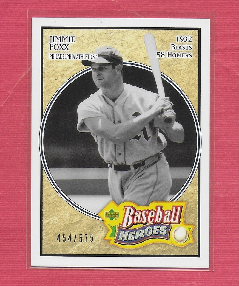 2005 Upper Deck Baseball Heroes # 131 Jimmie Foxx Base Card #ed 575 - Image 1 of 2
