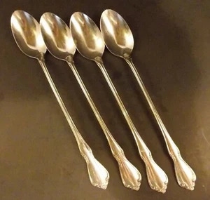Oneidacraft Deluxe stainless steel Chateau lot of 4 iced tea spoons  - Picture 1 of 3
