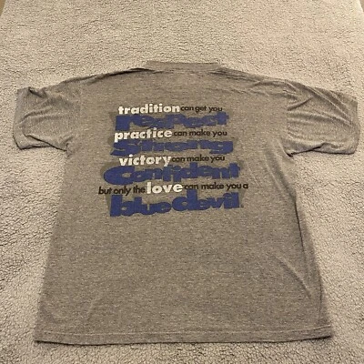 Duke Shirt University Grey Distressed Y2k Men’s Size Lg We Got The Love Vintage - Image 1 of 4