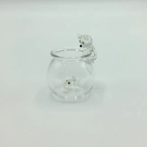 Katze und Fischschale Kristall - Bild 1 von 8