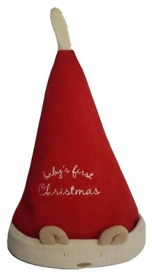 Primeiro chapéu de Natal do bebê orelhas de urso Child of Mine Carter's vermelho marrom 1 contagem - Imagem 1 de 4