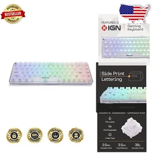 Crystal Opal Mechanical Gaming Keyboard with RGB - Silent Glacier Switches - Picture 1 of 11