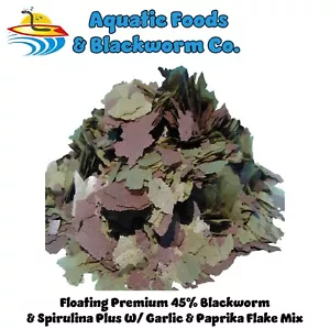 45% California Blackworm & Spirulina Plus W/ Garlic & Paprika Flake Premium Mix - Picture 1 of 2