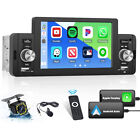 Produktbild - 1 Din 5" Autoradio Apple CarPlay Touchscreen Bluetooth FM USB AUX TF Mit Kamera