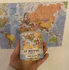 Le Monde World Fridge Magnetic Map 23x33 Cm In A Tin