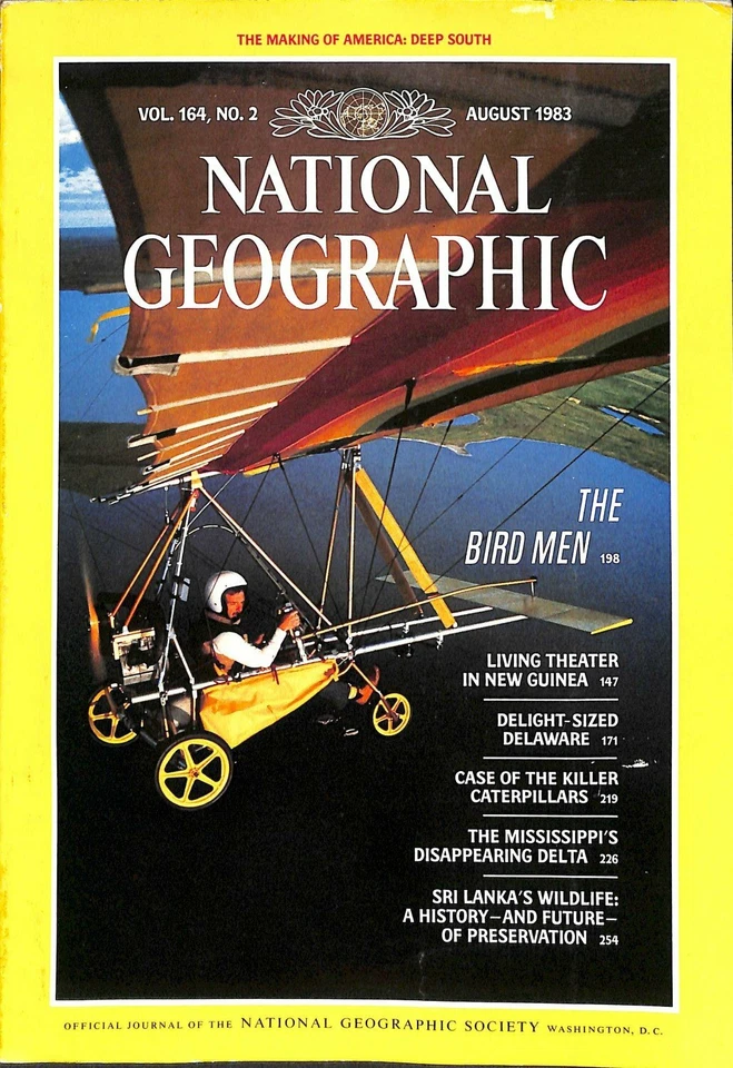 National Geographic Vol. 164, No. 2 August 1983 Light Aircraft Magazine * NEW!