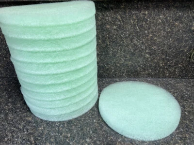 AQUA-FLO INDUSTRIES 12" CIRCLE DIE CUT POND FILTERS 12 pack FINE Eheim 1500xl, 2250, 2260, 2262