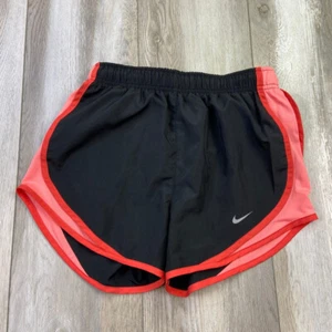 Nike Dri-Fit Tempo Running Shorts Womens XS Black Pink Dri-Fit Swoosh Run Gym - Picture 1 of 11