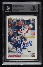 1991-92 Upper Deck Dmitri Khristich Dimitri #157 BAS Certified BGS Encased Auto