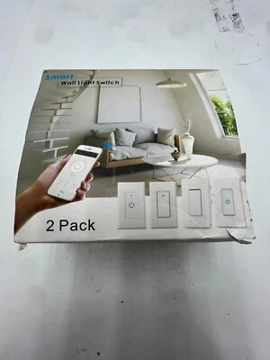 Pack of 2 Smart Home Smart Switch  WiFi Remote -Cell App Alexa & Google Control - Image 1 of 4