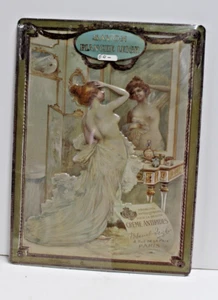 Vintage Savon Blanche Leigh White Soap France Metal Advertising Sign 12"x16" New - Picture 1 of 4