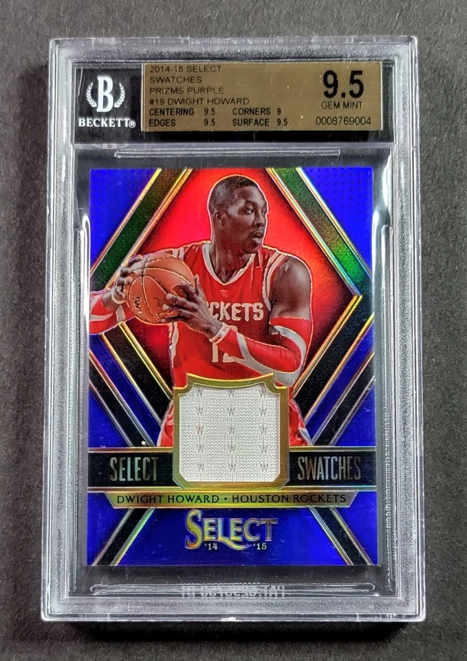 2014-15 Panini Select Swatches Prizms Purple #19 Dwight Howard 15/99 BGS 9.5 - Image 1 of 2