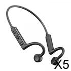 5xBone Conduction Headphones Stereo 360 Degree Foldable Meeting Fitness Black
