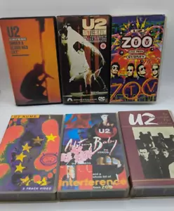 U2 VHS Bundle U2 Numb Achtung Baby The fire collection Zoo Battle and hum 6X - Picture 1 of 18