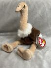 STRETCH the Ostrich And Two Teenie Beanie Baby Stretch In Packages