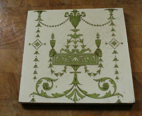 antique  minton EDWARDIAN CLASSICALLY INSPIRED design  TILE Cover
