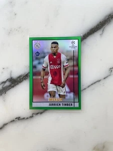 2020 Merlin Collection Chrome UCL Green Refractor /99 Jurrien Timber Rookie RC - Picture 1 of 2