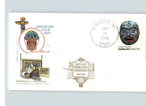 Set of 5, INDIAN ART, American Folk Art, 5 different cancel cities, Farnam Varie - Picture 1 of 5