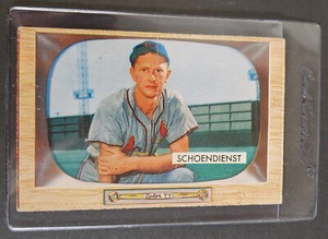 1955 Bowman Red Schoendienst *crease