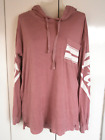 Victoria's Secret Top Size M - Pink Hooded Top 100% Cotton Long Sleeve Tee