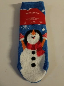 Women's Super Soft Socks. Novelty Christmas Snowman. 1 Pair. (Sz 4-10) NEW - Picture 1 of 3