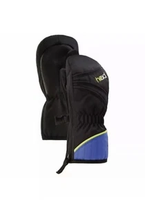 HEAD Junior Black Blue Small XXS 1-2 Boys Insulated Ski Mittens Winter Gloves - Picture 1 of 9