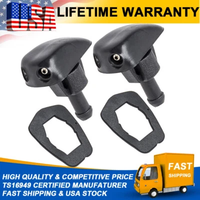 2 Window Windshield Wiper Nozzle Sprayer Washer Spray Nozzle Sprinkler Universal - Image 1 of 4