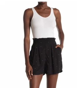 Pantalones cortos de cintura alta negros abundantes nuevos con etiquetas XS - Imagen 1 de 6