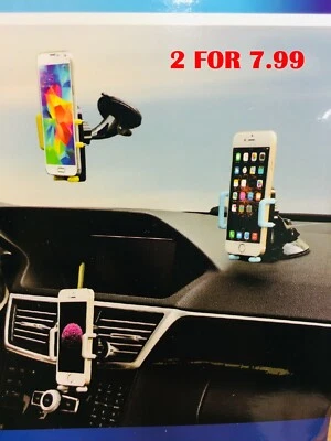 360° Rotatable In Car Suction Phone Holder Dashboard Windscreen Universal Mount! - Image 1 of 4