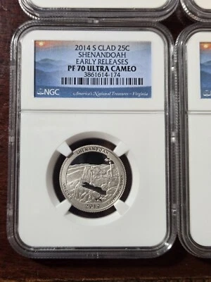 2014 S Shenandoah Clad Quarter 25C NGC PF 70 Ultra Cameo 3 avail ER - Image 1 of 4