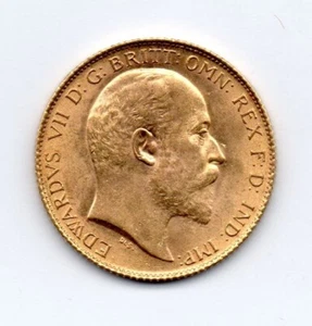 1908 Half Sovereign, Edward VII, high grade - Picture 1 of 2