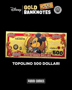 GADGET VARIANT GOLD BANKNOTES TOPOLINO Disney Panini - edizione speciale - Foto 1 di 2