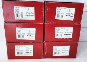 Kwikset Door PASSAGE Katara Polished Chrome Door Handles Lot of 6 - Picture 1 of 9