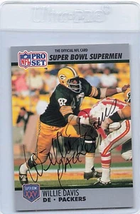 1990 Pro Set #75 Willie Davis Packers JSA Signed Auto *L1487 - Picture 1 of 2