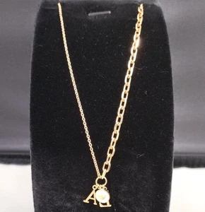 Emporio Armani Logo Sterling Silber 925 goldfarben Halskette Anhänger mit Box - Bild 1 von 12