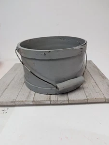 Drahtballen Holz Tanneneimer grau Aufbewahrung Vintage ohne Deckel - Bild 1 von 5