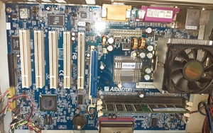 Albatron KX600 Pro Motherboard with AMD Sempron CPU 2800+ 1GB RAM Heatsink, Fan - Picture 1 of 10