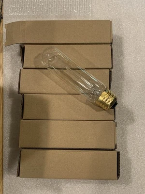 6 PK T10 Tubular Light Bulb 40-Watt - Image 1 of 4
