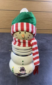 Houston Harvest Inc. Christmas Snowman Cookie/Coffee Ceramic Canister - Picture 1 of 8