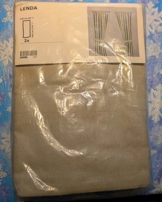 Juego de paneles de cortinas IKEA LENDA sólidos de 2 piezas 55 x 118 ea con lengüeta con lazos 300.901.17 Foto 1 de 4