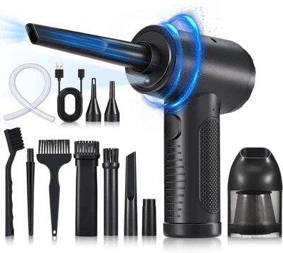 Compressed air Duster, 2 in 1 180000RPM Cordless Air Duster with Mini Car Vac... - Image 1 of 4