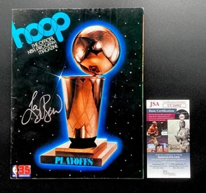 Larry Bird Firmado 1981 Programa Finales JSA Boston Celtics Quiosco Baloncesto - Imagen 1 de 4