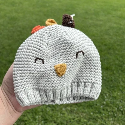 Carters Turkey Hat Knitted And Lined 0-3 Months GUC *1 Untreated Stain On Back* - Image 1 of 4