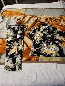Vintage Ms. Lee Womens Shirt And Short Pants Set Size Floral Hawaiian Beach XL - Picture 1 of 10