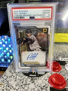 2024 Bowman Paul Skenes #CPAPS Chrome Prospect Autograph RC Auto PSA 10 GEM MT - Picture 1 of 9