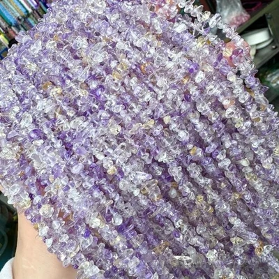 30 inch 3-5mm High Quality Natural Orange Sunstone Chip Beads for Jewelry Making - Image 1 of 4