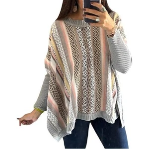 Cabi 3121 Fair Isle Poncho Sweater Size Small - Picture 1 of 10