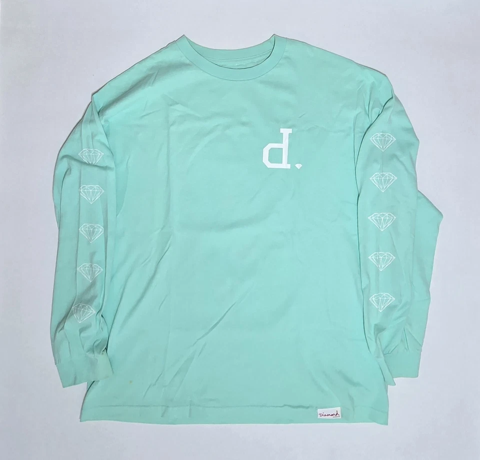 Camisa masculina manga longa Diamond Supply Co Tiffany verde azul XXL - Imagem 1 de 4